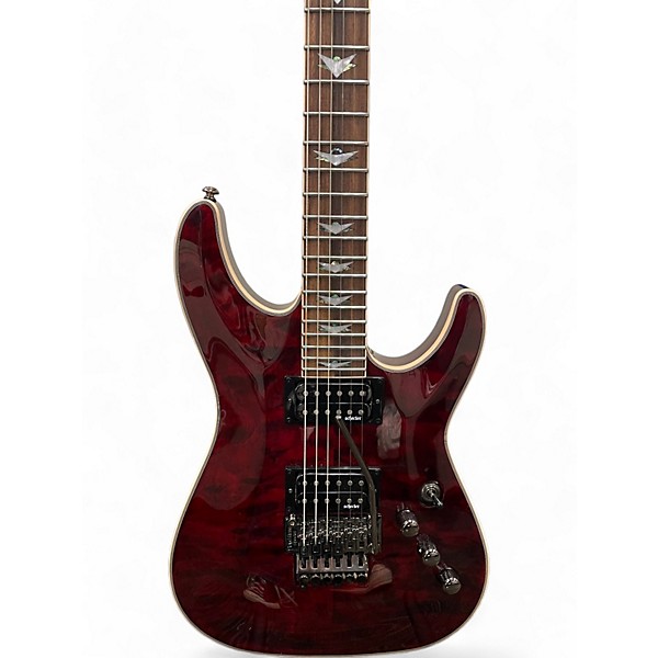 Used Schecter Guitar Research Used Schecter Guitar Research Omen Floyd Rose Trans Red Solid Body Electric Guitar