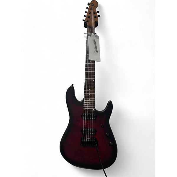 Used Sterling by Music Man Used Sterling by Music Man Cutlass 7 Jason Richardson Scarlett Burst Solid Body Electric Guitar