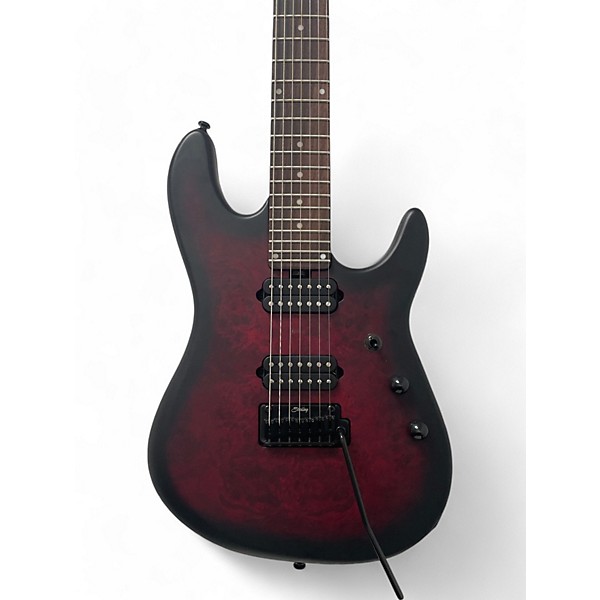 Used Sterling by Music Man Used Sterling by Music Man Cutlass 7 Jason Richardson Scarlett Burst Solid Body Electric Guitar