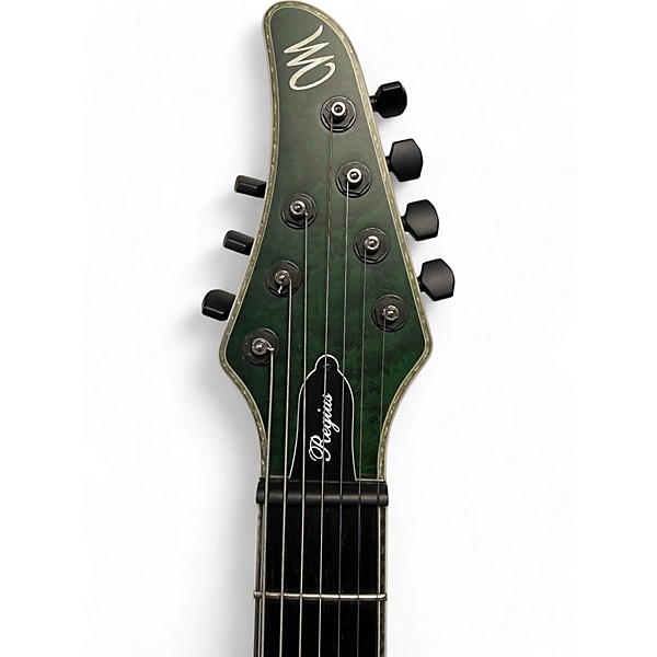 Used Mayones Regius 7M Trans Emerald-Green Matt Solid Body Electric Guitar