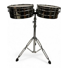 Used CP Used CP 13 & 14 inch timbale set with stand Timbales