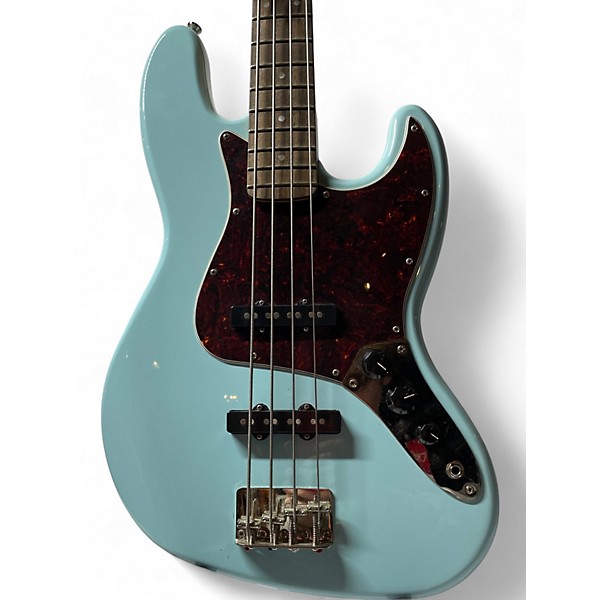 Used 2020 Squier Classic Vibe 1960S Jazz Bass Daphne Blue Electric Bass Guitar