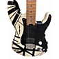 Used EVH Striped Series WHITE BLACK STRIPES Solid Body Electric Guitar