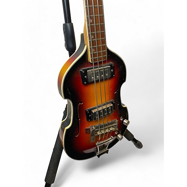 Vintage Bruno Vintage 1970s Bruno Conqueror 3 3 Tone Sunburst Electric Bass Guitar