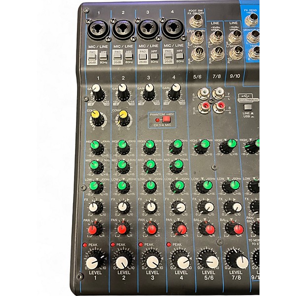 Used Yamaha Used Yamaha MG10XU 10 Channel Mixer with Effects Unpowered Mixer