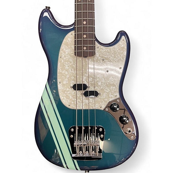 Used Fender Mustang Bass BLUE Electric Bass Guitar