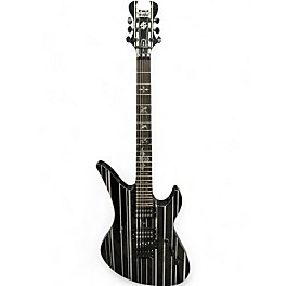 Used Schecter Guitar Research Synyster Gates Signature Standard Black and Silver Solid Body Electric Guitar