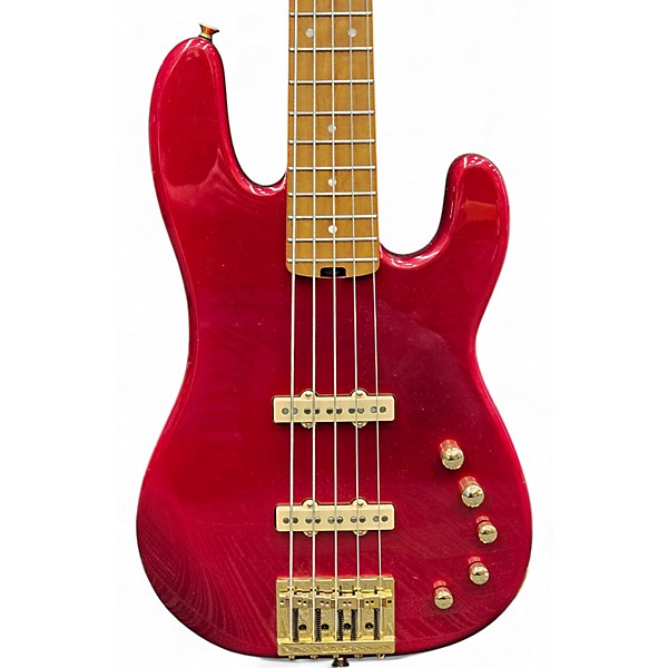 Used Charvel Pro-Mod San Dimas JJ V Candy Apple Red Electric Bass Guitar