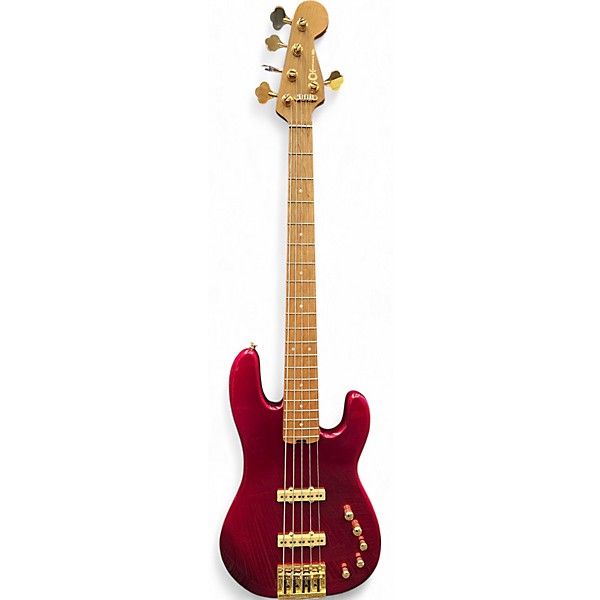 Used Charvel Pro-Mod San Dimas JJ V Candy Apple Red Electric Bass Guitar