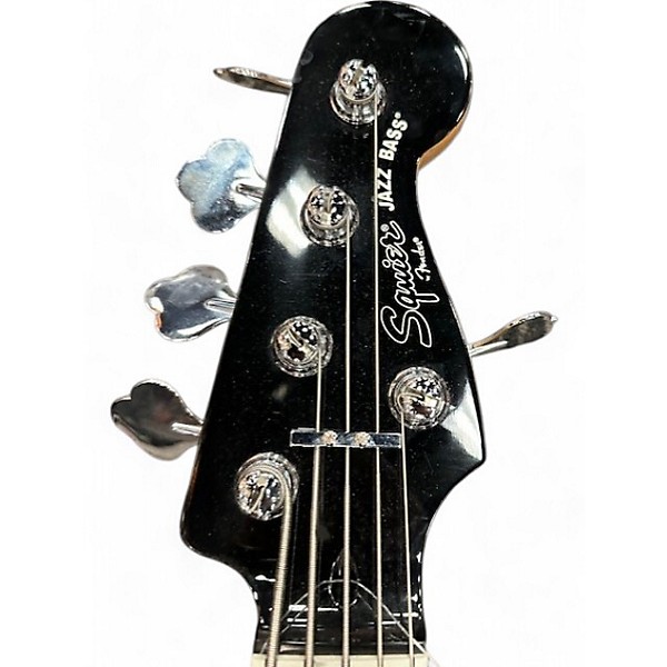 Used Squier Deluxe Jazz Bass Active V 5 String BLACK Electric Bass Guitar