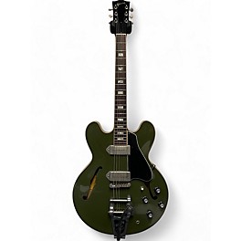 Used 2018 Gibson LIMITED EDITION VOS ES-330 OLIVE DRAB Hollow Body Electric Guitar