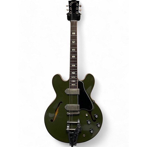 Used 2018 Gibson LIMITED EDITION VOS ES-330 OLIVE DRAB Hollow Body Electric Guitar