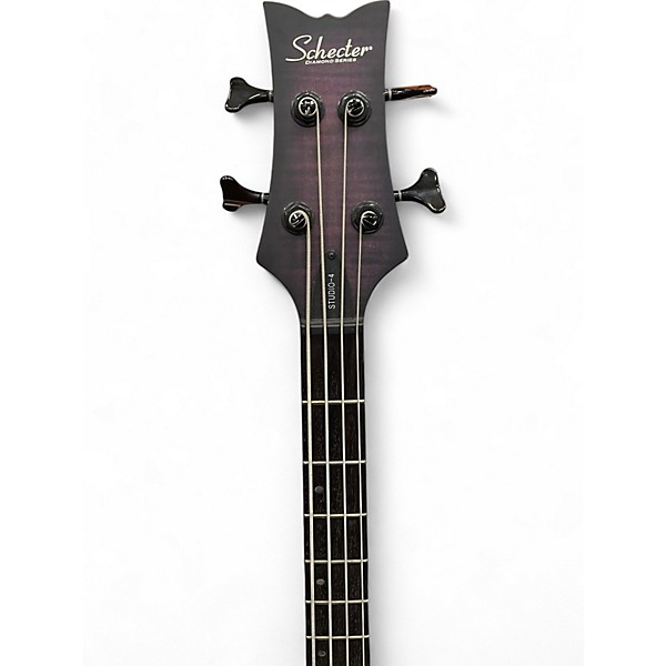 Used Schecter Guitar Research Used Schecter Guitar Research STILETTO STUDIO 4 Trans Purple Electric Bass Guitar