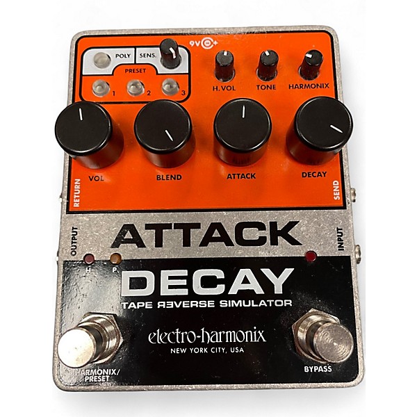 Used Electro-Harmonix Used Electro-Harmonix ATTACK DECAY TAPE REVERSE SIMULATOR Effect Pedal