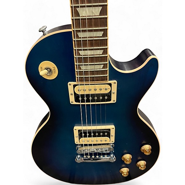 Used 2010 Gibson Les Paul Traditional Pro Blue Burst Solid Body Electric Guitar
