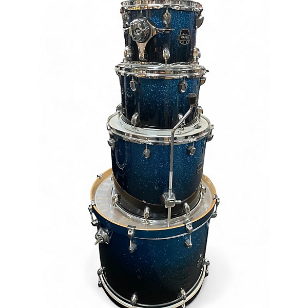 Used Mapex Used Mapex rock (bass drum missing spurs) blue sparkle Drum Kit