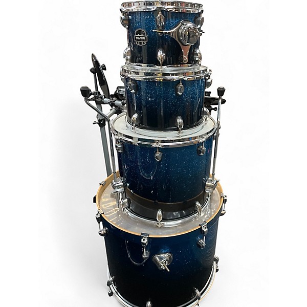 Used Mapex Used Mapex rock (bass drum missing spurs) blue sparkle Drum Kit