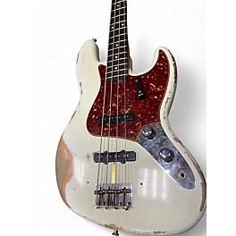 Used Fender Custom Shop 61 Jazz Bass Relic Classic White Electric Bass Guitar