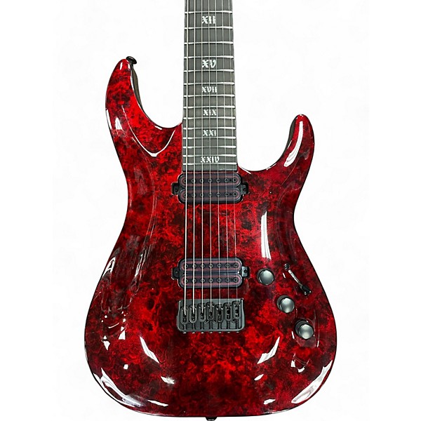 Used Schecter Guitar Research Diamond Series Apocalypse RED REIGN Solid Body Electric Guitar