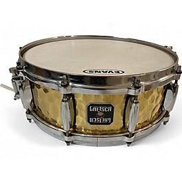 Used Gretsch Drums Used Gretsch Drums 14in hammered brass 5x14 snare brass Drum