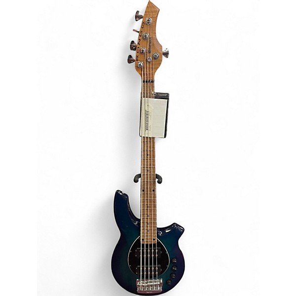 Used 2014 Ernie Ball Bongo 5 neptune blue Electric Bass Guitar