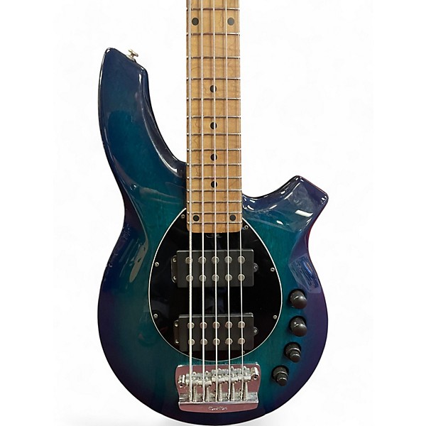 Used 2014 Ernie Ball Bongo 5 neptune blue Electric Bass Guitar