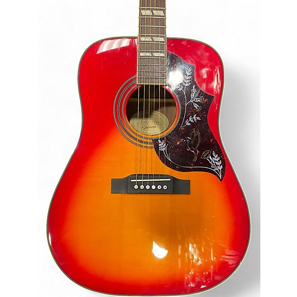 Used Epiphone Hummingbird Cherry Sunburst Acoustic Guitar