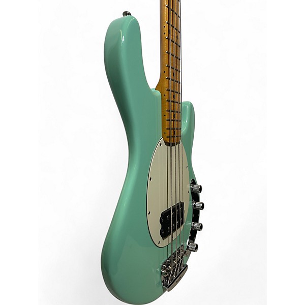 Used Ernie Ball Music Man Stingray H Mint Green Electric Bass Guitar