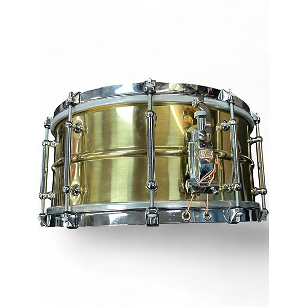 Used Pearl 14X6.5 Sensitone Snare GOLD BRASS Drum