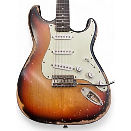 Used Rittenhouse Strat 3 Tone Sunburst Solid Body Electric Guitar