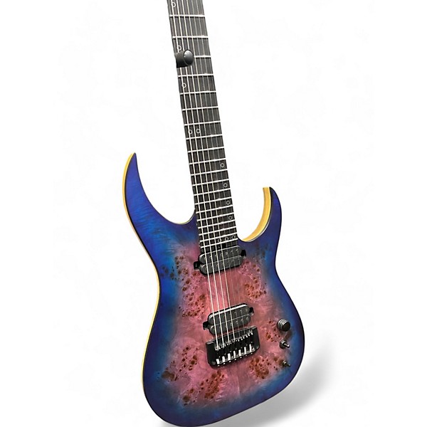 Used Schecter Guitar Research KM-7 MK-III Artist Lagoon Fade Solid Body Electric Guitar