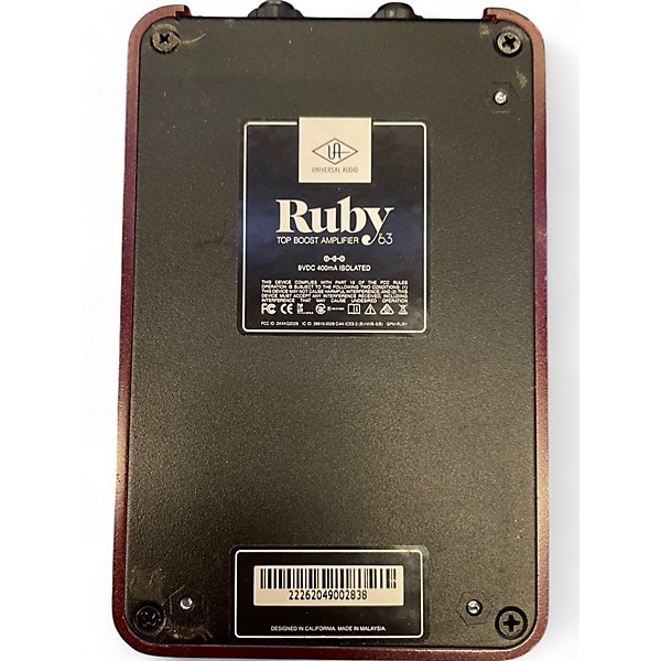 Used Universal Audio RUBY 63 Effect Pedal Package