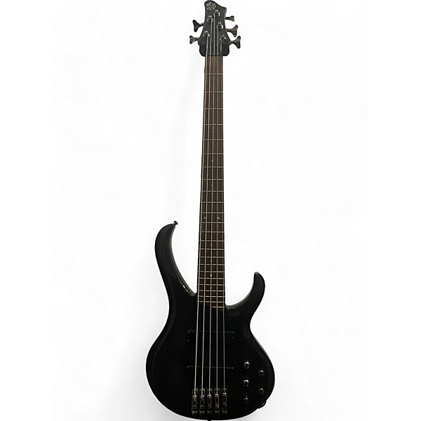 Used Ibanez BTB575 Flammed Black Electric Bass Guitar