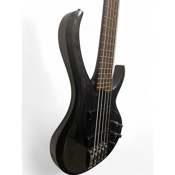 Used Ibanez BTB575 Flammed Black Electric Bass Guitar