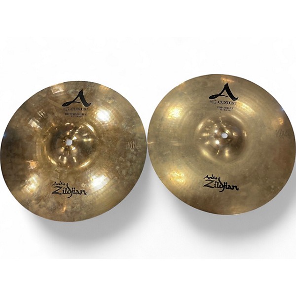 Used Zildjian Used Zildjian 13in A Custom Hi Hat Pair Cymbal