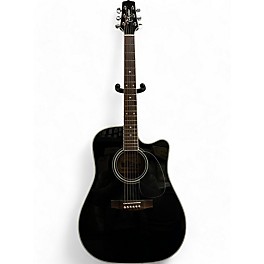 Used Takamine EF341SC Black Acoustic Electric Guitar