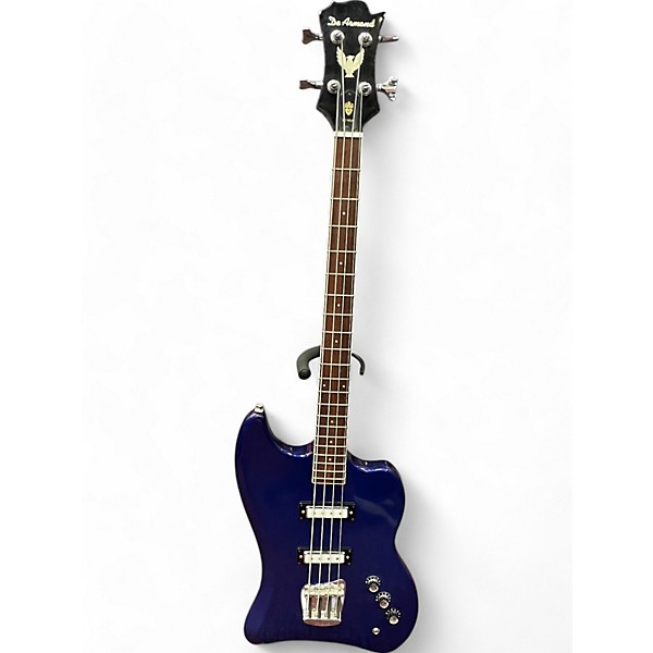 Used DeArmond Jetstar Blue Electric Bass Guitar