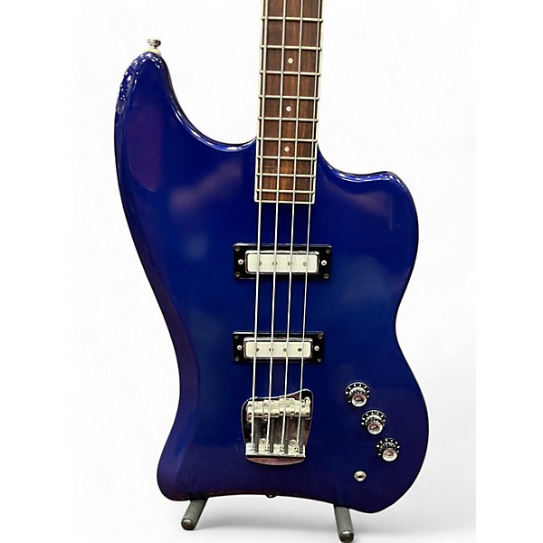 Used DeArmond Jetstar Blue Electric Bass Guitar