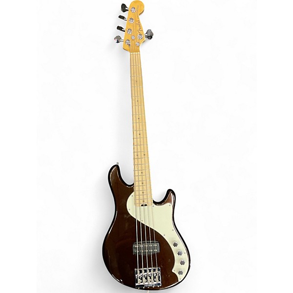 Used Fender American Deluxe Dimension Bass V Brown Electric Bass Guitar