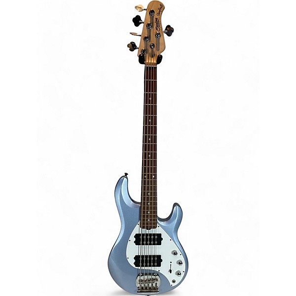 Used Sterling by Music Man Used Sterling by Music Man Ray5 5 String Lake Placid Blue Electric Bass Guitar