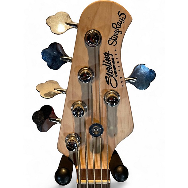 Used Sterling by Music Man Used Sterling by Music Man Ray5 5 String Lake Placid Blue Electric Bass Guitar