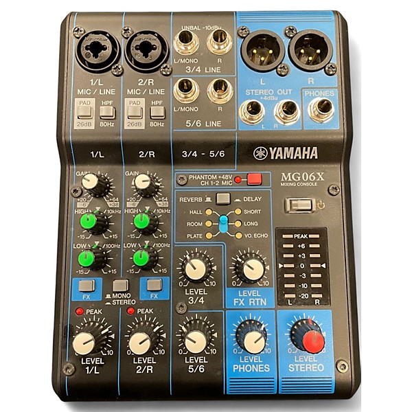 Used Yamaha MG06X Unpowered Mixer