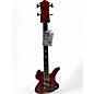 Used B.C. Rich Heritage Classic Mockingbird Bass Trans Red Electric Bass Guitar