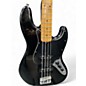 Used 2015 Fender American Standard Jazz Bass Black Electric Bass Guitar