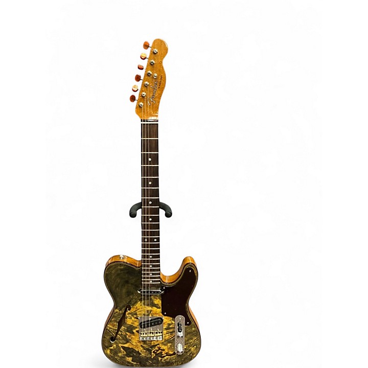 Used Fender Custom Artisan Buckeye Double Esquire Burl Hollow Body