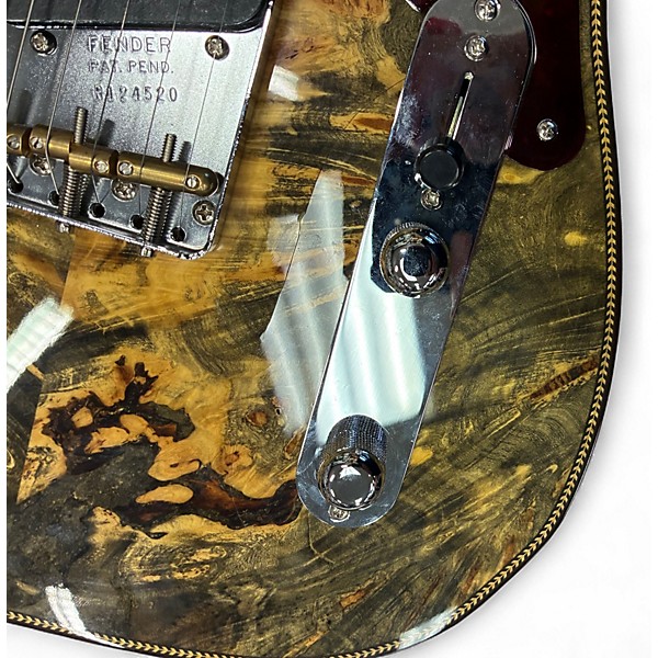 Used Fender Custom Artisan Buckeye Double Esquire Burl Hollow Body Electric Guitar