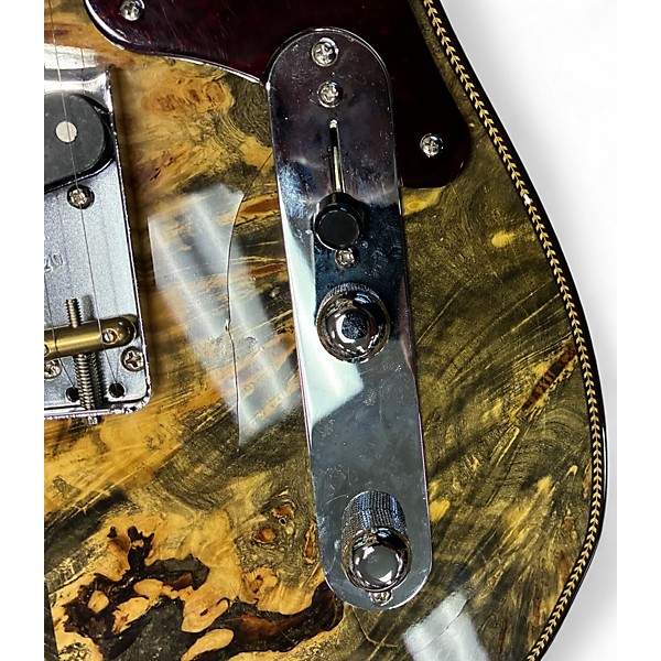 Used Fender Custom Artisan Buckeye Double Esquire Burl Hollow Body Electric Guitar