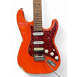 Used 2024 Suhr Custom Classic Antique HSS W/Roasted Flame Maple Neck Fiesta Orange Solid Body Electric Guitar