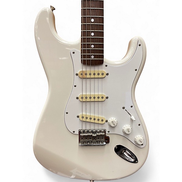 Used Squier Wayne’s World Stratocaster  White Solid Body Electric Guitar