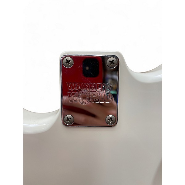 Used Squier Wayne’s World Stratocaster  White Solid Body Electric Guitar